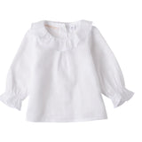 Mini Banda Camicia tinta unita con Colletto Bianco per Neonata 3B700X BIANCO MINI BANDA 