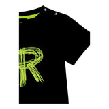 John Richmond T-Shirt Rundhalsausschnitt Einfarbig Logo Schwarz für Neugeborene