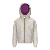 K-Way Giubbino Reversibile con Zip E Cappuccio per Bambina K61313W VIOLA/GRIGIO K-WAY 