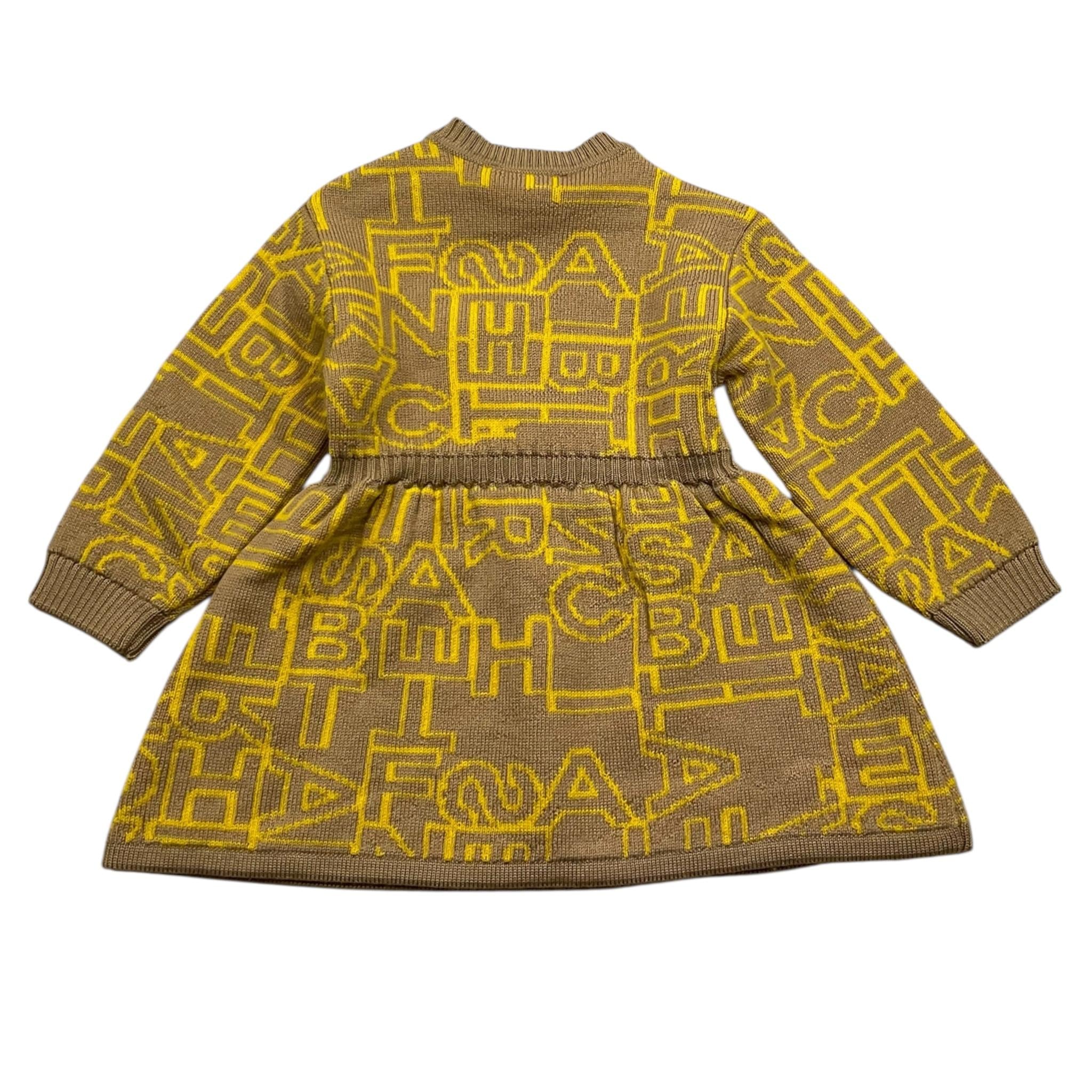 ELISABETTA FRANCHI abito manica lunga stampe logo Beige per Neonata ENAB048 BEIGE ELISABETTA FRANCHI 