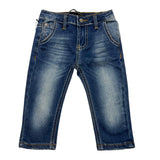 Daniele Alessandrini Jeans für Jungen, einfarbig, mit verstellbarer Taille, blau