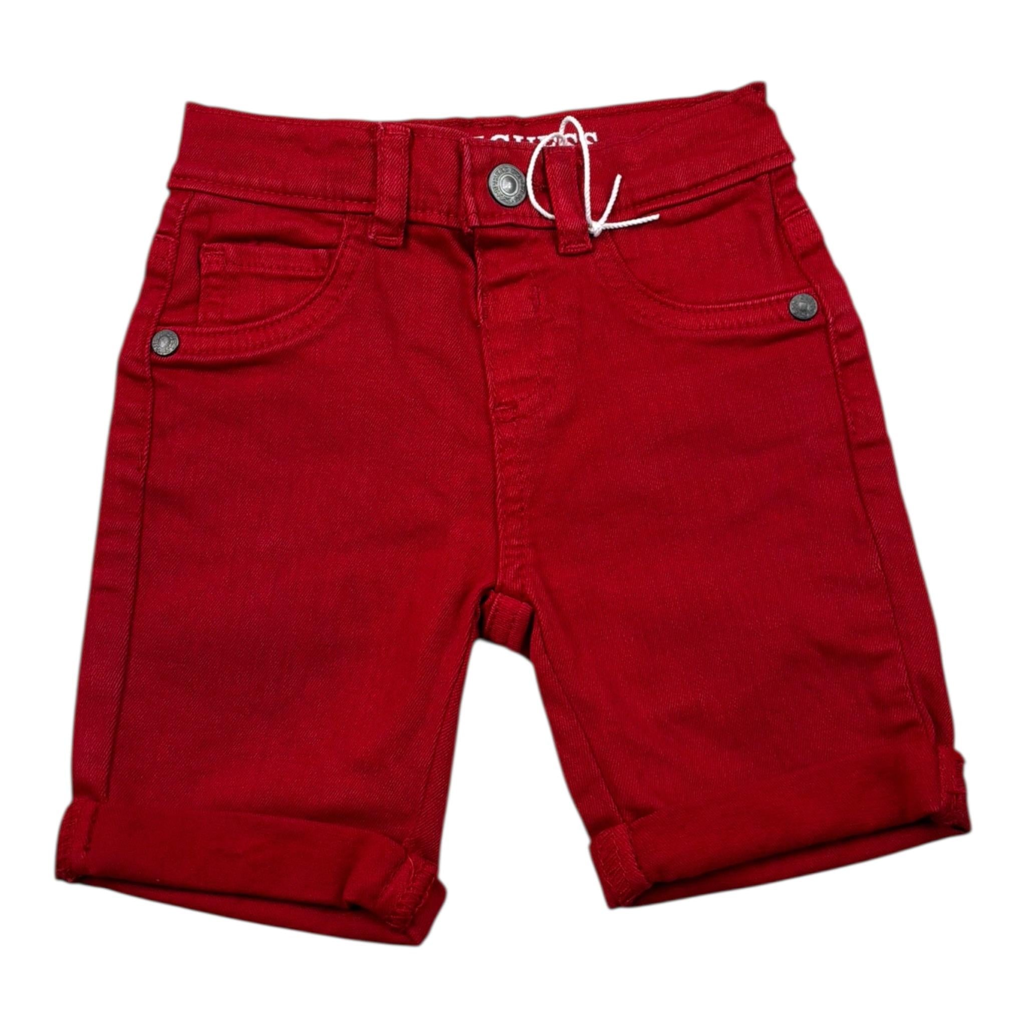 Guess Bermuda Tinta Unita con Girovita Regolabile per Neonato N1RD03WE620X ROSSO GUESS 