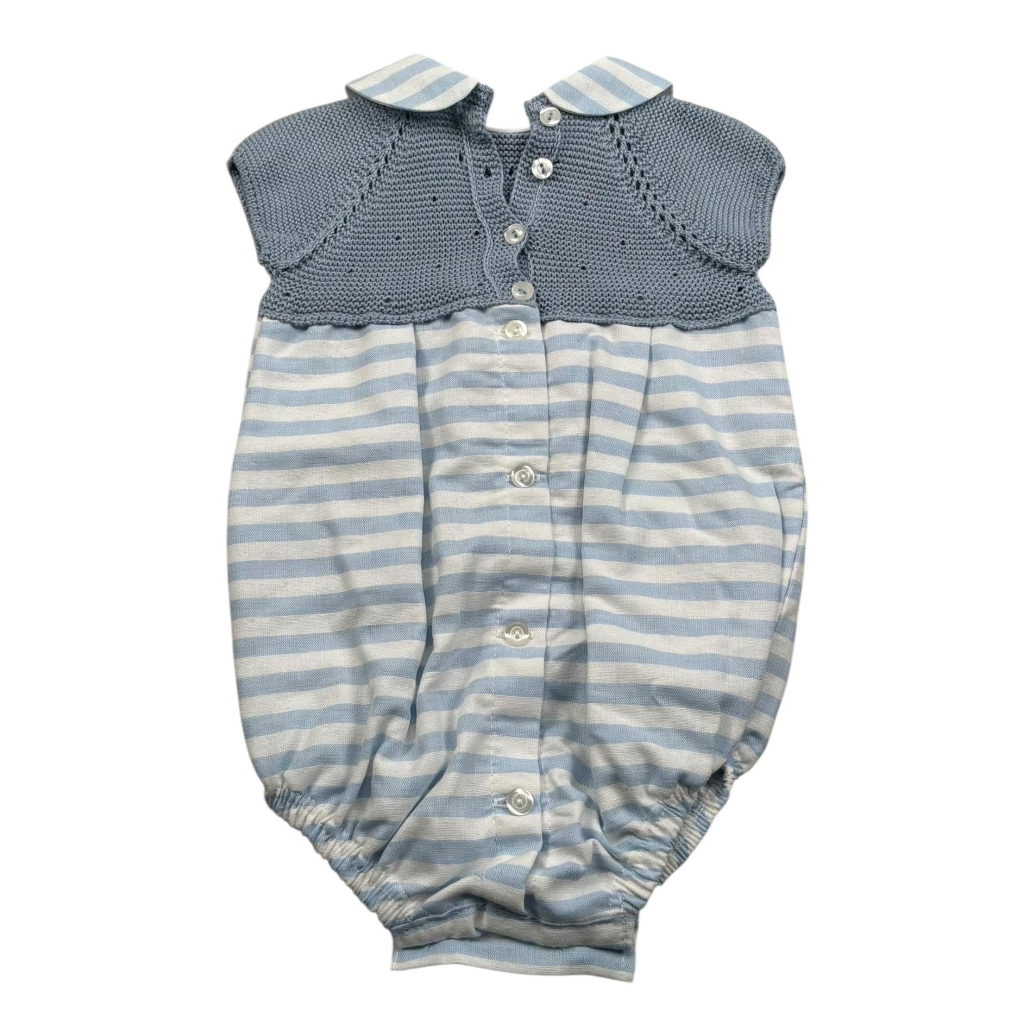 Juliana Pagliaccetto Mezza Manica Fantasia A Righe per Neonato 25169 AZZURRO POLVERE JULIANA 