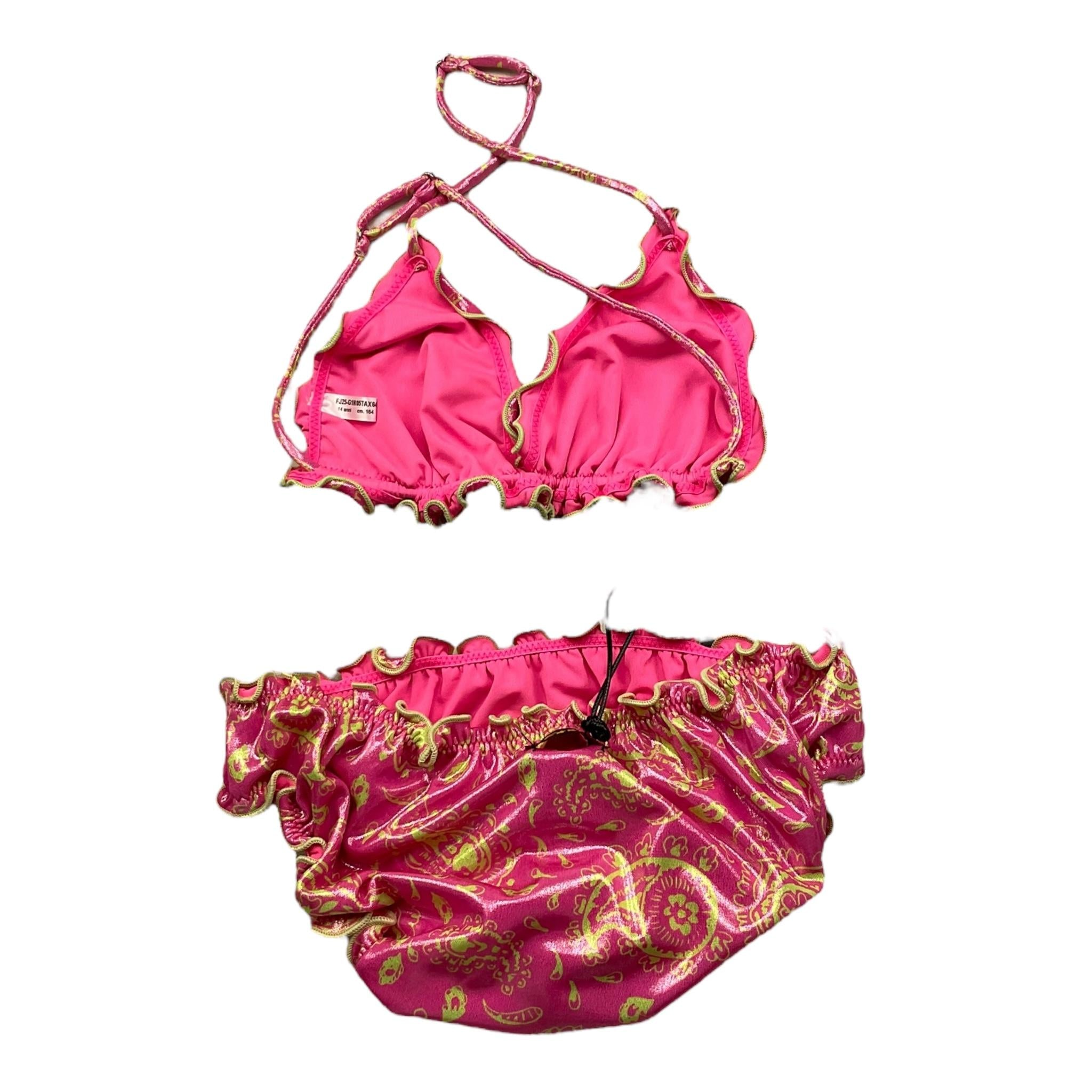 F**K Costume 2 Pezzi Tinta Unita Triangolo-Slip per Bambina FK219329 FUXIA F**K 