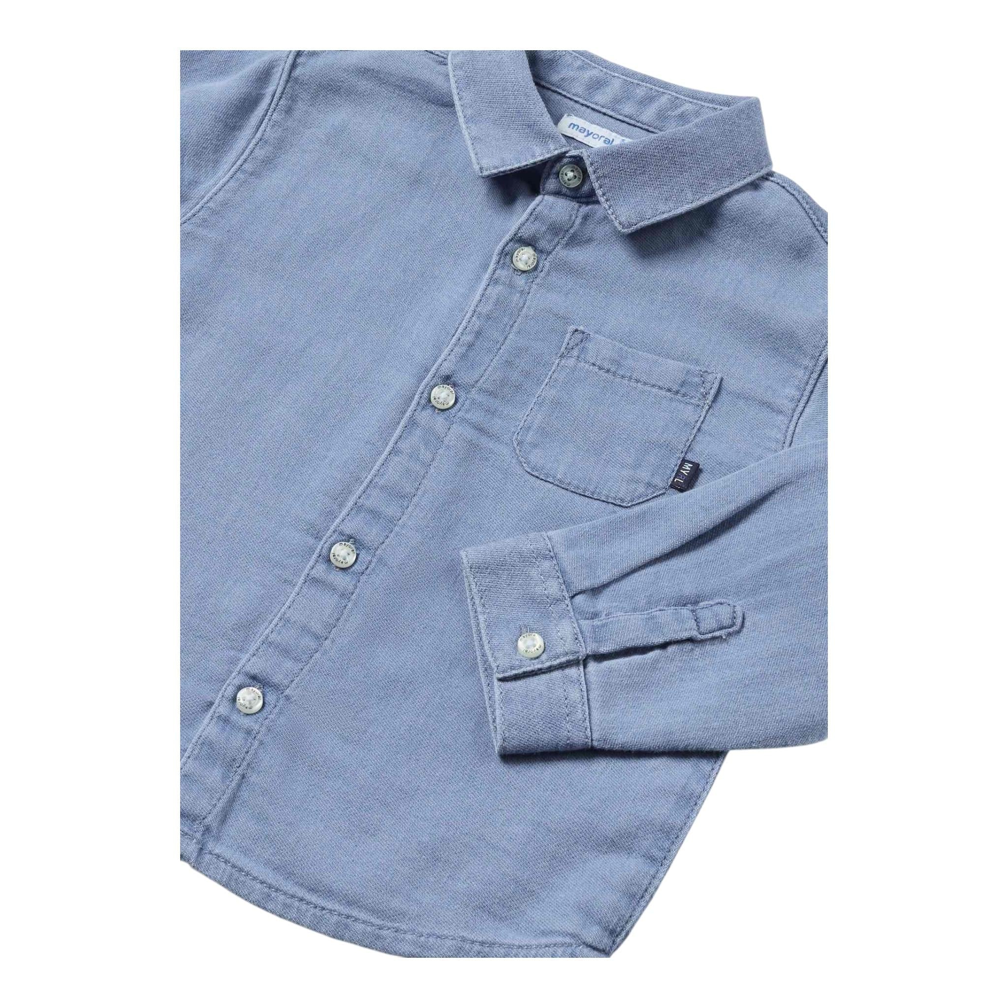 MAYORAL camicia in denim tinta unita con bottoni Azzurro per Neonato 2192NXX AZZURRO MAYORAL 