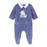 MAYORAL tutina in ciniglia tinta unita con stampa Blu per Neonato 2748 BLU MAYORAL 