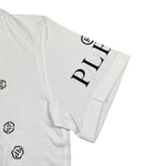 Philipp Plein T-Shirt Girocollo tinta unita con Stampe Bianco per Bambino 2PM007 BIANCO PHILIPP PLEIN 