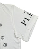 Philipp Plein T-Shirt Girocollo tinta unita con Stampe Bianco per Bambino 2PM007 BIANCO PHILIPP PLEIN 