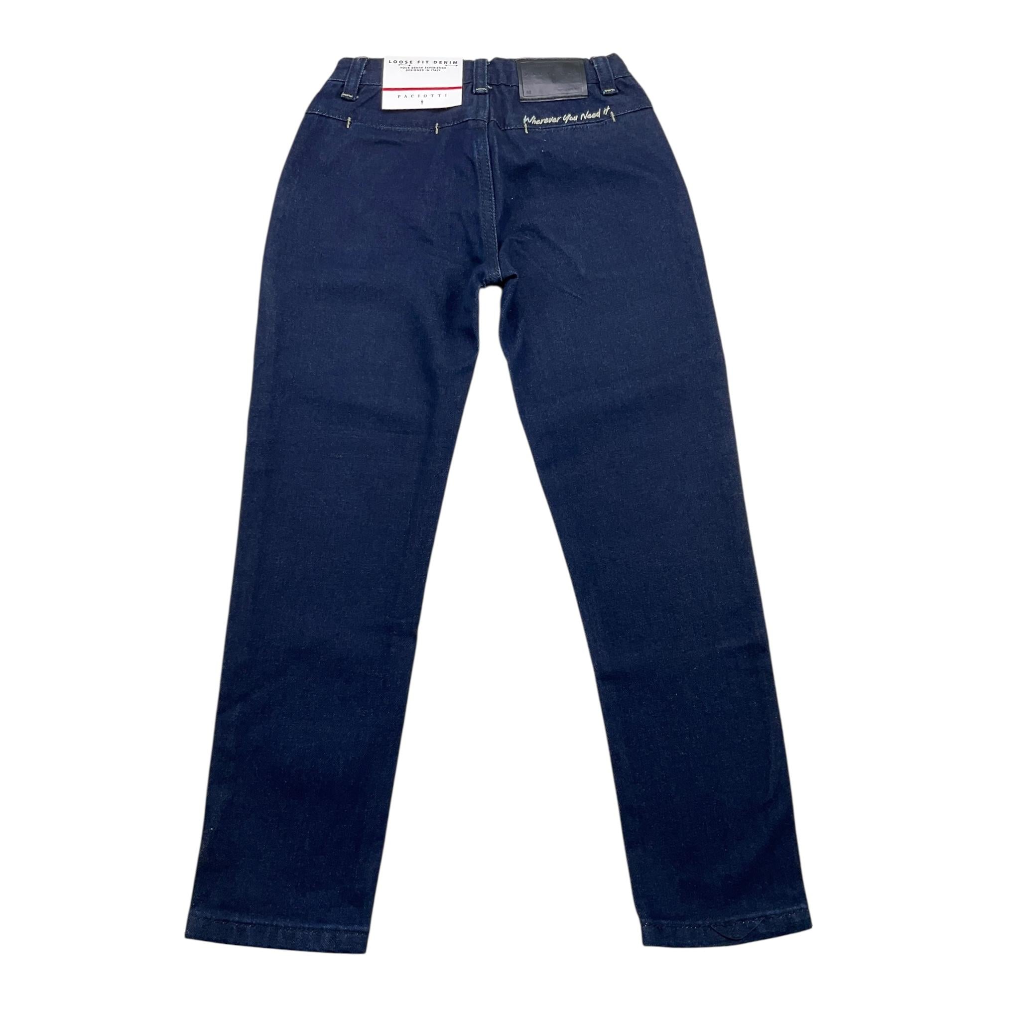 CESARE PACIOTTI jeans tinta unita con girovita regolabile Blu per Bambino PTP5363B BLU CESARE PACIOTTI 