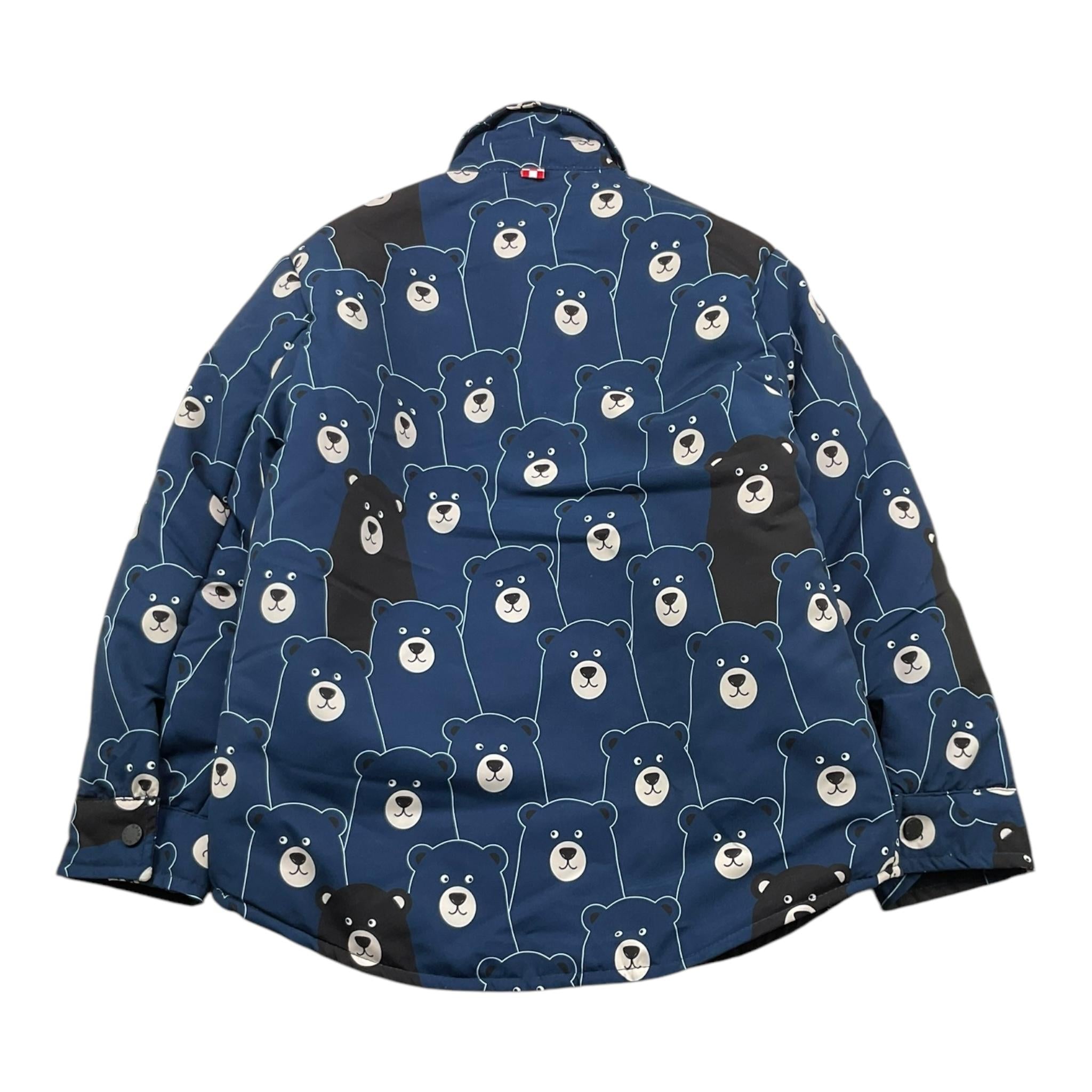 SAINT BARTH giubbino tinta unita con stampa orsi Blu per Bambino CHA0007 BLU SAINT BARTH 