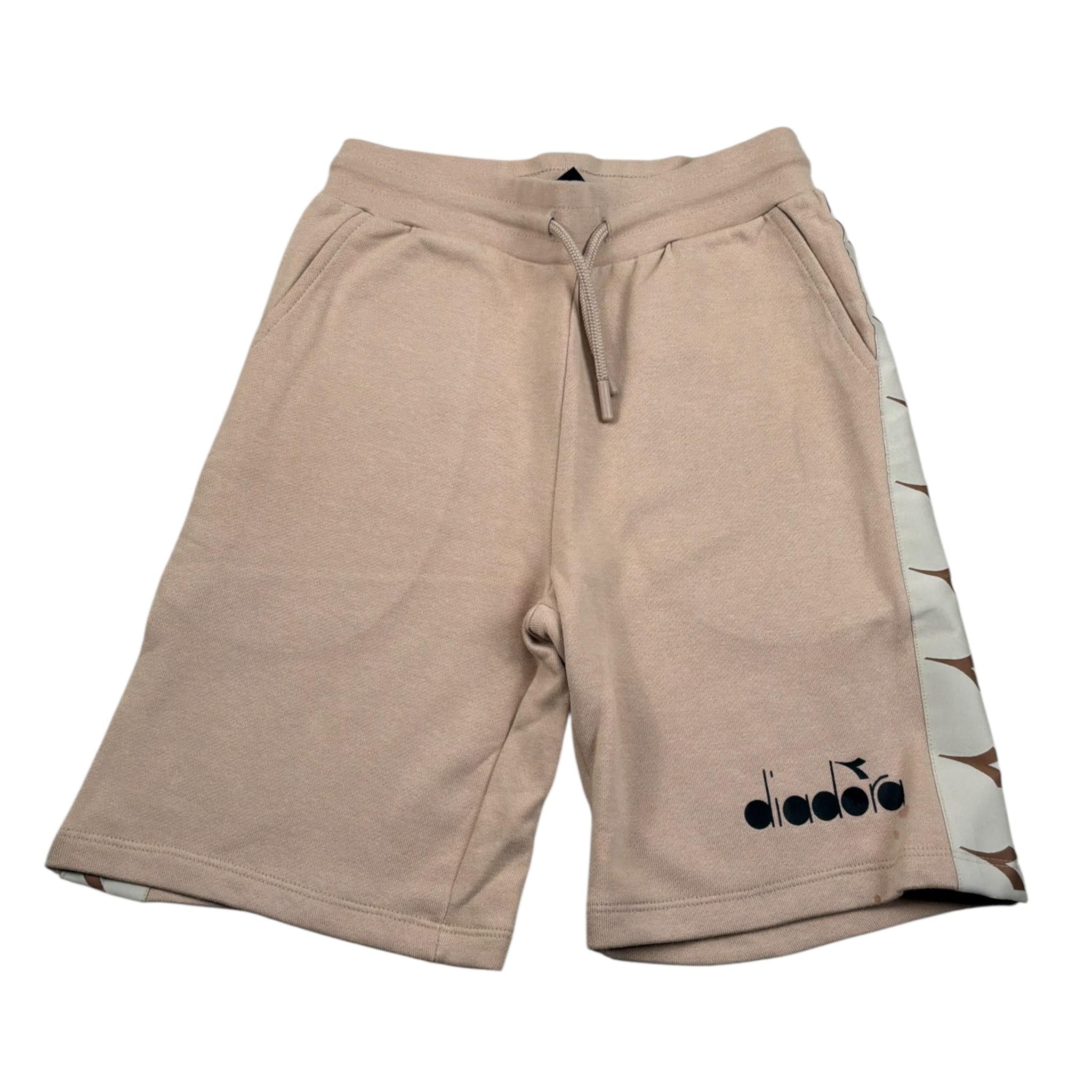 Diadora Bermuda Tuta tinta unita con Loghi Beige per Bambino 033216 BEIGE DIADORA 