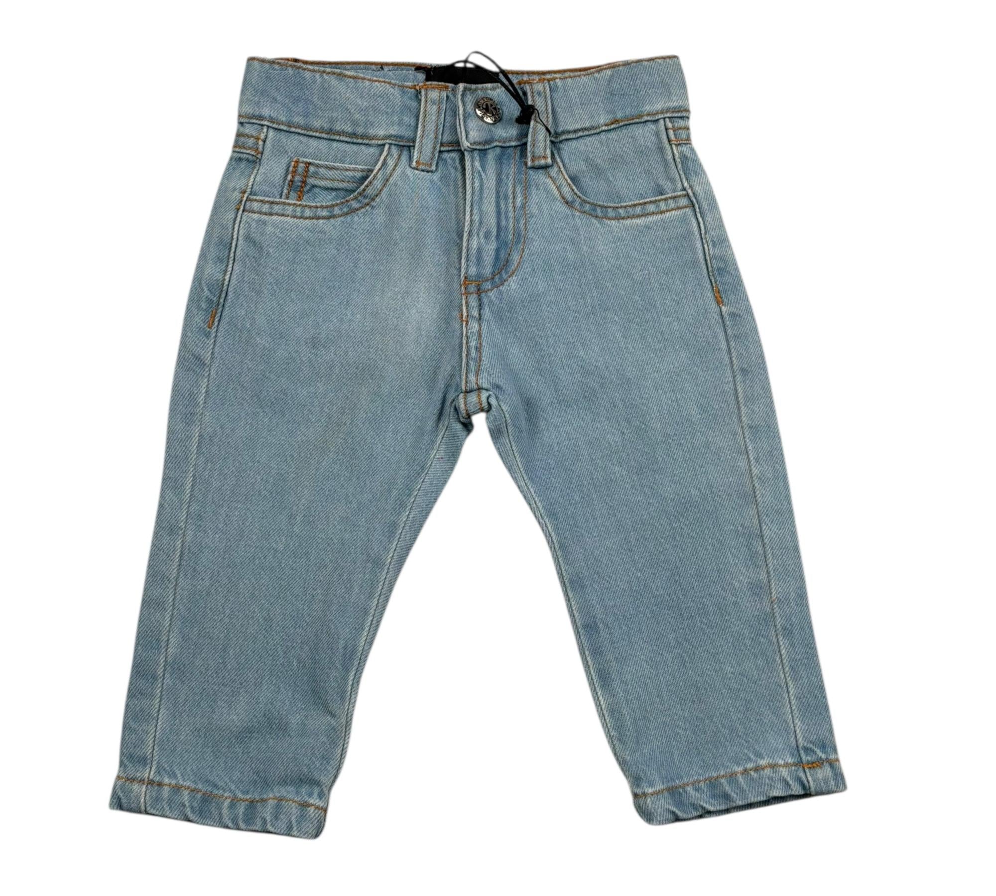 John Richmond Jeans Tinta Unita con Girovita Regolabile per Neonato RIP26024JE AZZURRO JOHN RICHMOND 