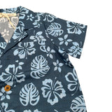 Zhoe & Tobiah Camicia Mezza Manica Tinta Unita Stampa Fantasia per Neonato WI1BN BLU ZHOE & TOBIAH 