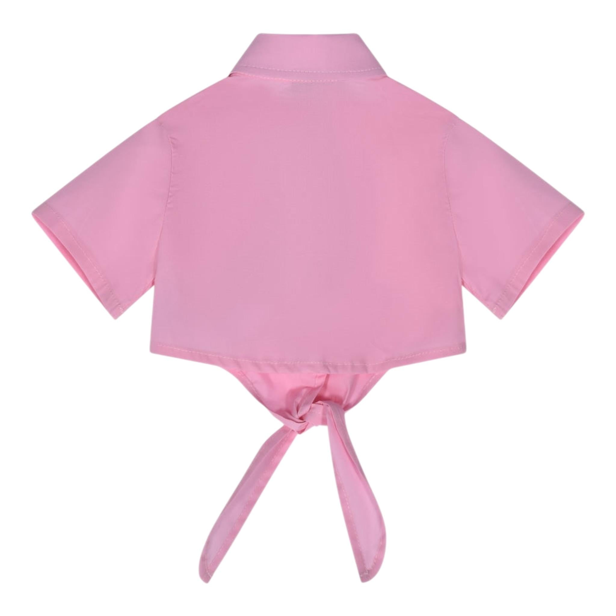 Marc Ellis Camicia Mezza Manica tinta unita Rosa per Bambina JMNSH01427 ROSA MARC ELLIS 