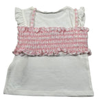 Please T-Shirt Girocoll Tinta Unita con Top per Neonata MQ02030G71 BIANCO PLEASE 