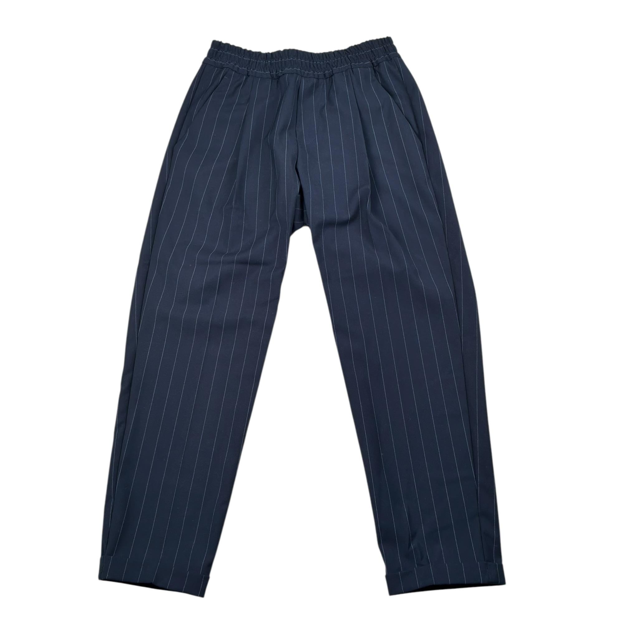 Dondup Pantalone Tinta Unita con Elastico In Vita per Bambino DMPA108 BLU DONDUP 
