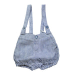 Manuel & Frank Salopette Bicolore con Fantasia A Righe per Neonato MF2275I BIANCO/BLU MANUEL & FRANK 