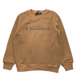 DANIELE ALESSANDRINI felpa girocollo tinta unita con stampa Beige per Bambino 1231F00103 BEIGE DANIELE ALESSANDRINI 