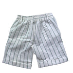 Le Bebe' Bermuda Tinta Unita con Elastico In Vita E Fantasia A Righe per Neonato LBB5343 BIANCO LE BEBE' 