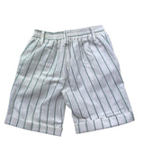 Le Bebe' Bermuda Tinta Unita con Elastico In Vita E Fantasia A Righe per Neonato LBB5343 BIANCO LE BEBE' 