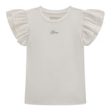 Guess T-Shirt Tinta Unita con Tulle per Neonata K5RI22K6YW4X BIANCO GUESS 