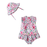 Mini Banda Completo 3 Pezzi Cappello-T-Shirt-Coulotte Bianco per Neonata 3B784XX BIANCO MINI BANDA 