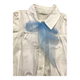 M+E‘ Schlichtes Halbarm-Shirt mit Kontrast-Schleife Weiß für Baby-Mädchen