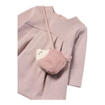MAYORAL abito tinta unita con pochette girocollo Rosa per Neonata 2915N ROSA MAYORAL 