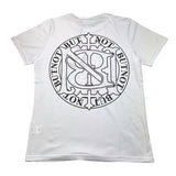 Butnot Einfarbiges Rundhals-T-Shirt mit Aufdruck in Weiß für Jungen