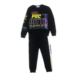 Cesare Paciotti 2-teiliges Set Sweatshirt-Hose Trainingsanzug Schwarz für Jungen