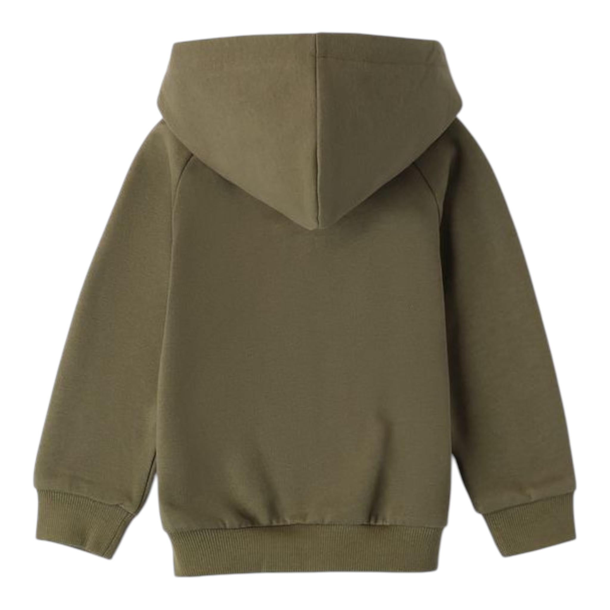SARABANDA felpa tinta unita con zip e cappuccio Verde per Bambino A149 VERDE SARABANDA 