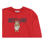 MOSCHINO shirt girocollo tinta unita cn stampa in contrasto Rosso per Neonato MMO00RX ROSSO MOSCHINO 