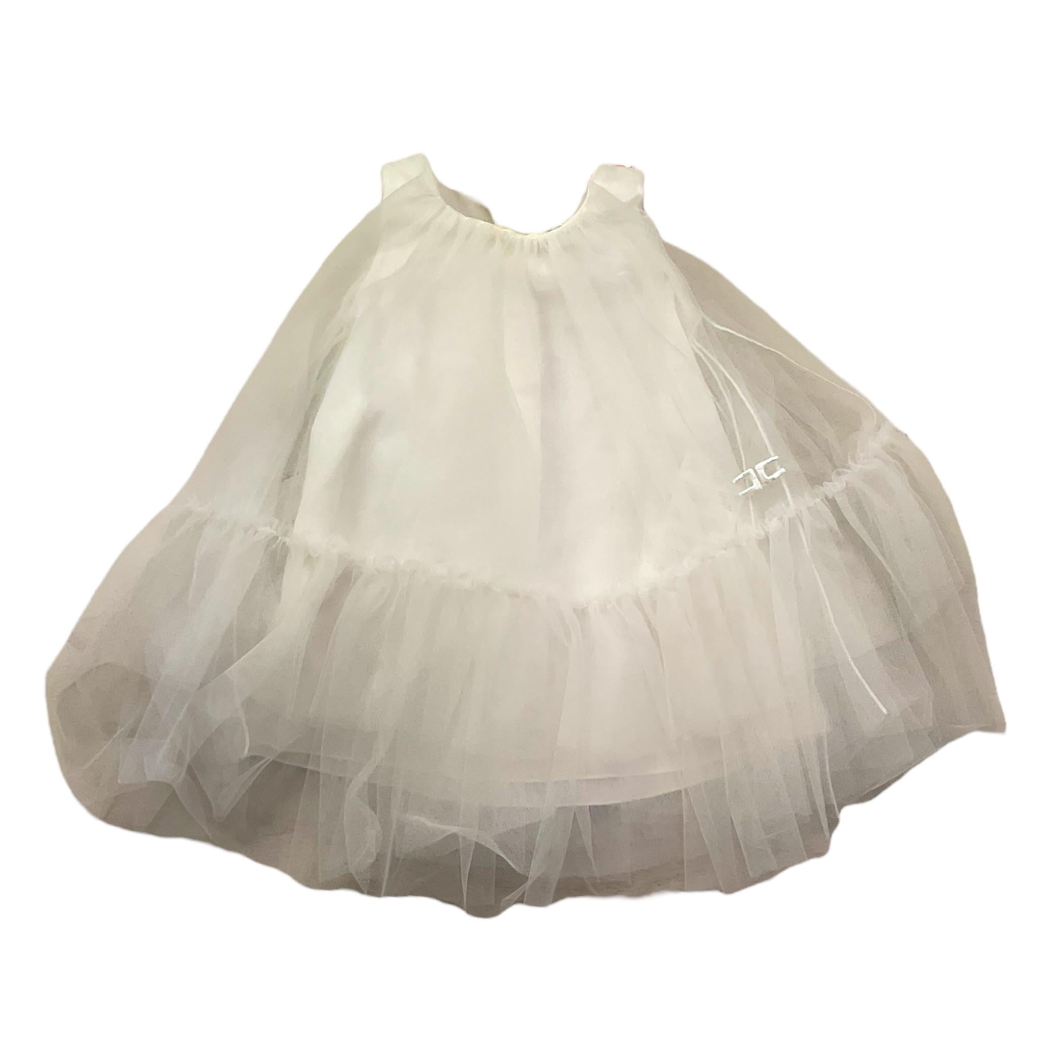 Elisabetta Franchi Abito Giromanica Tinta Unita con Tulle per Neonata ENAB039 BIANCO ELISABETTA FRANCHI 