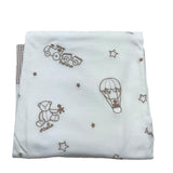 Le Bebe' Coperta Tinta Unita con Stampa per Neonato LBB4910 BIANCO LE BEBE' 