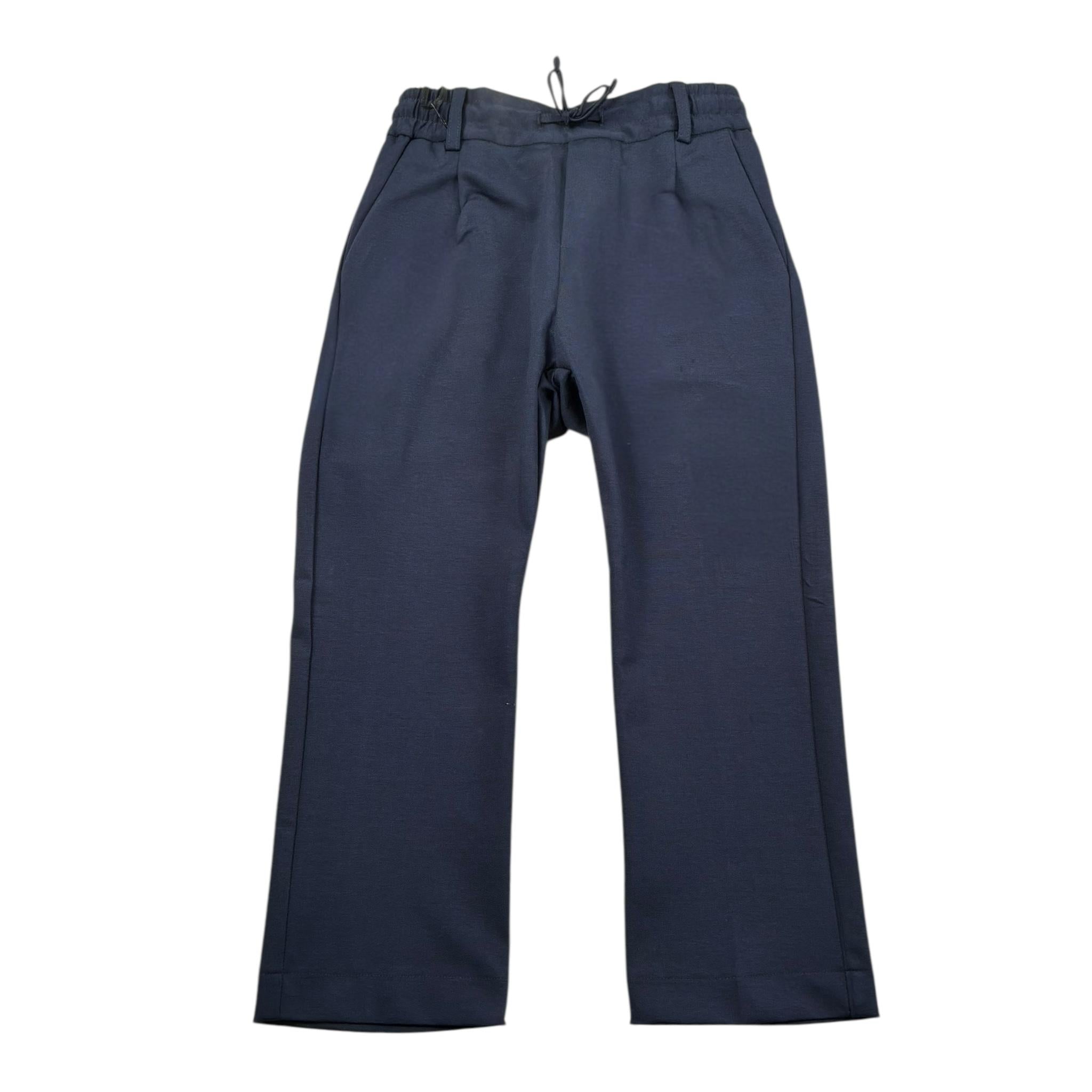 Paolo Pecora Pantalone Tinta Unita con Elastico In Vita per Bambino PP3934X BLU PAOLO PECORA 