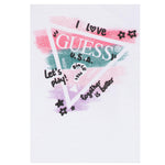 GUESS shirt girocollo tinta unita con stampa Bianco per Neonata A4RI00K6YW4 BIANCO GUESS 