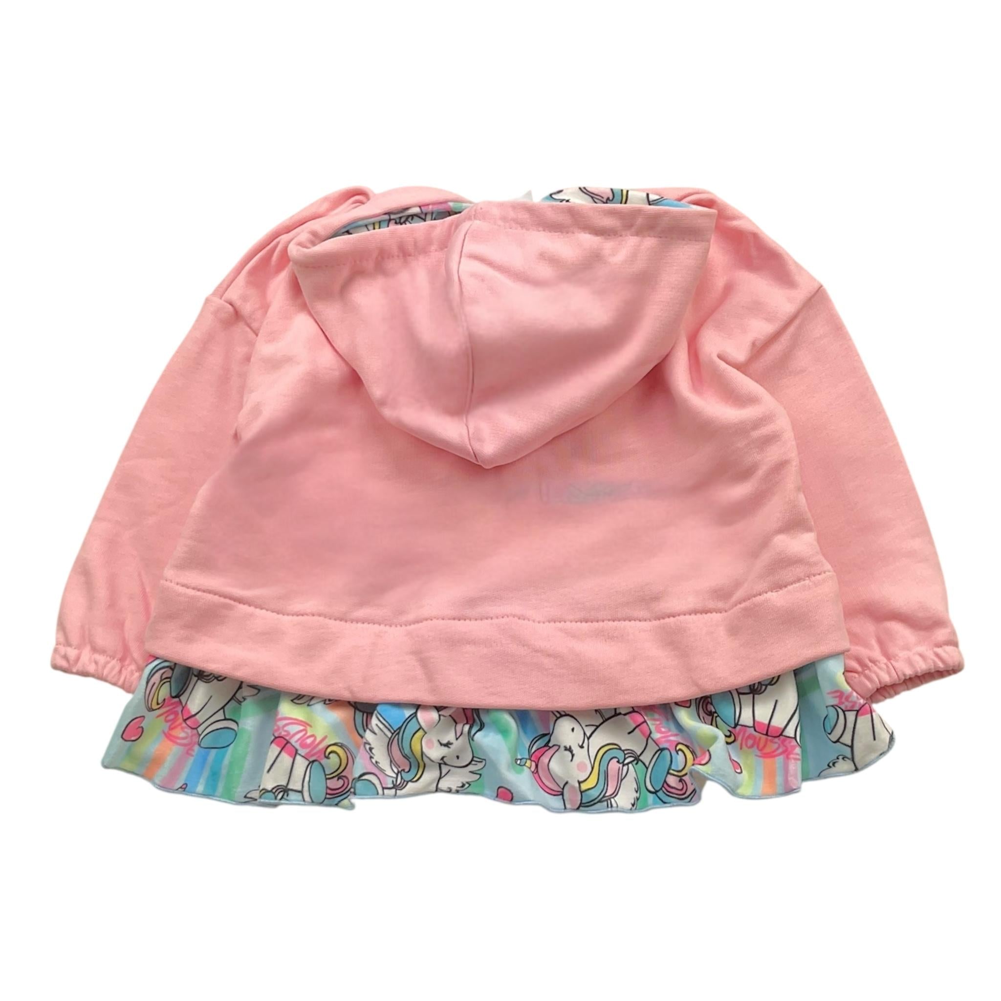 MOUSSE felpa tinta unita con zip e cappuccio Rosa per Neonata HKZR361PN ROSA MOUSSE 