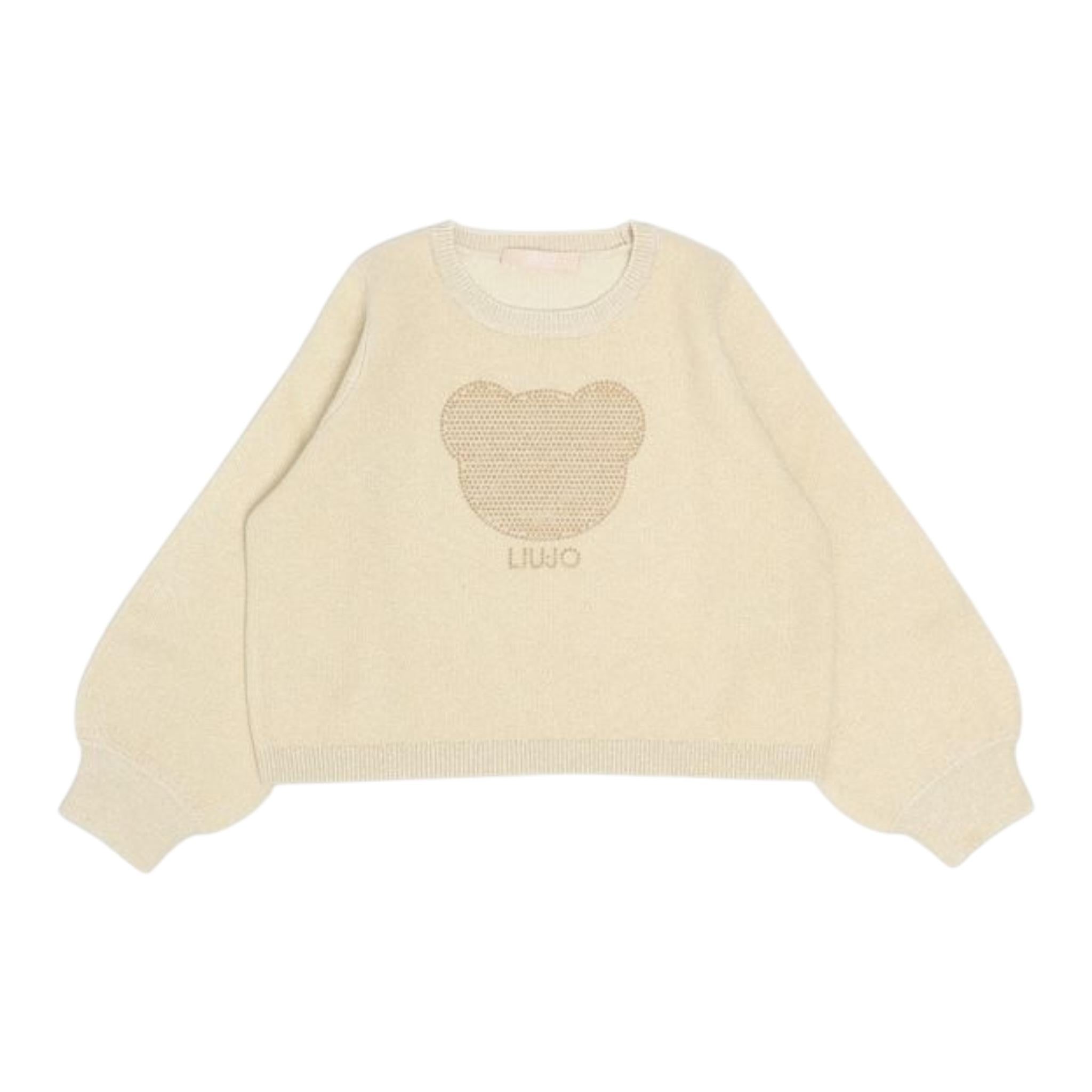 LIU JO maglia girocollo tinta unita lurex Oro per Neonata KF4075XXN ORO LIU JO 