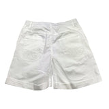 Lu Lu By Miss Grant Einfarbige weiße Shorts mit elastischer Taille für Mädchen