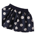 MINI BANDA gonna tinta unita con fantasia pois Blu per Neonata 3A770 BLU MINI BANDA 