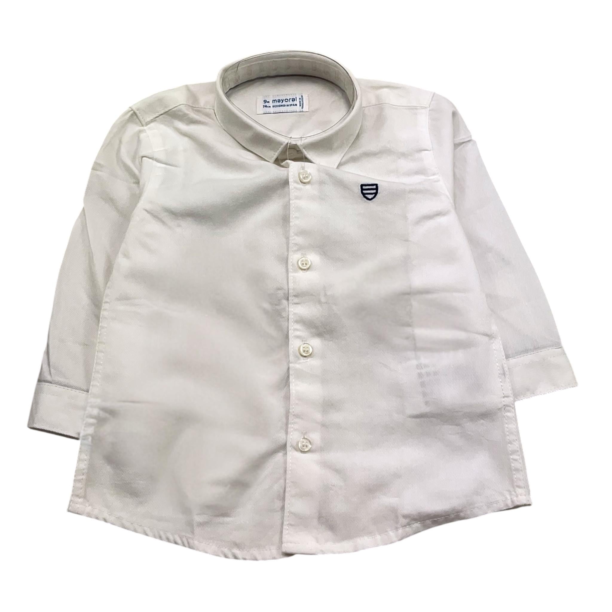 camicia manica lunga tinta unita 124 BIANCO MAYORAL 