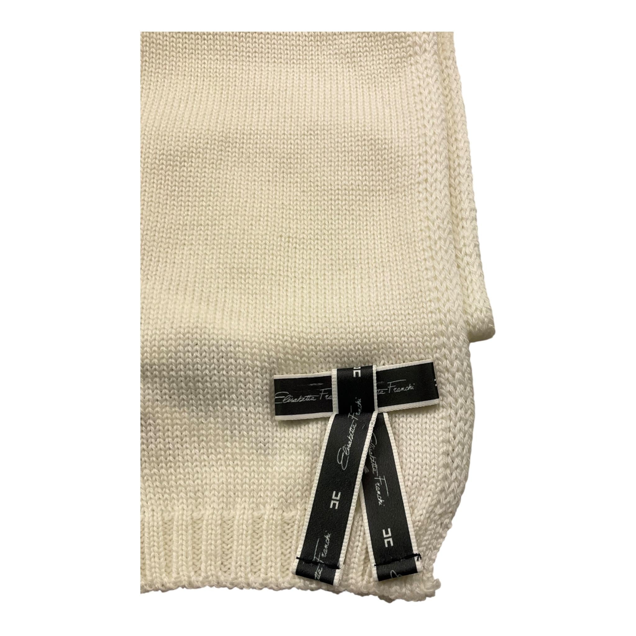 ELISABETTA FRANCHI sciarpa tinta unita con fiocco Panna per Neonata EGSC02 PANNA ELISABETTA FRANCHI 