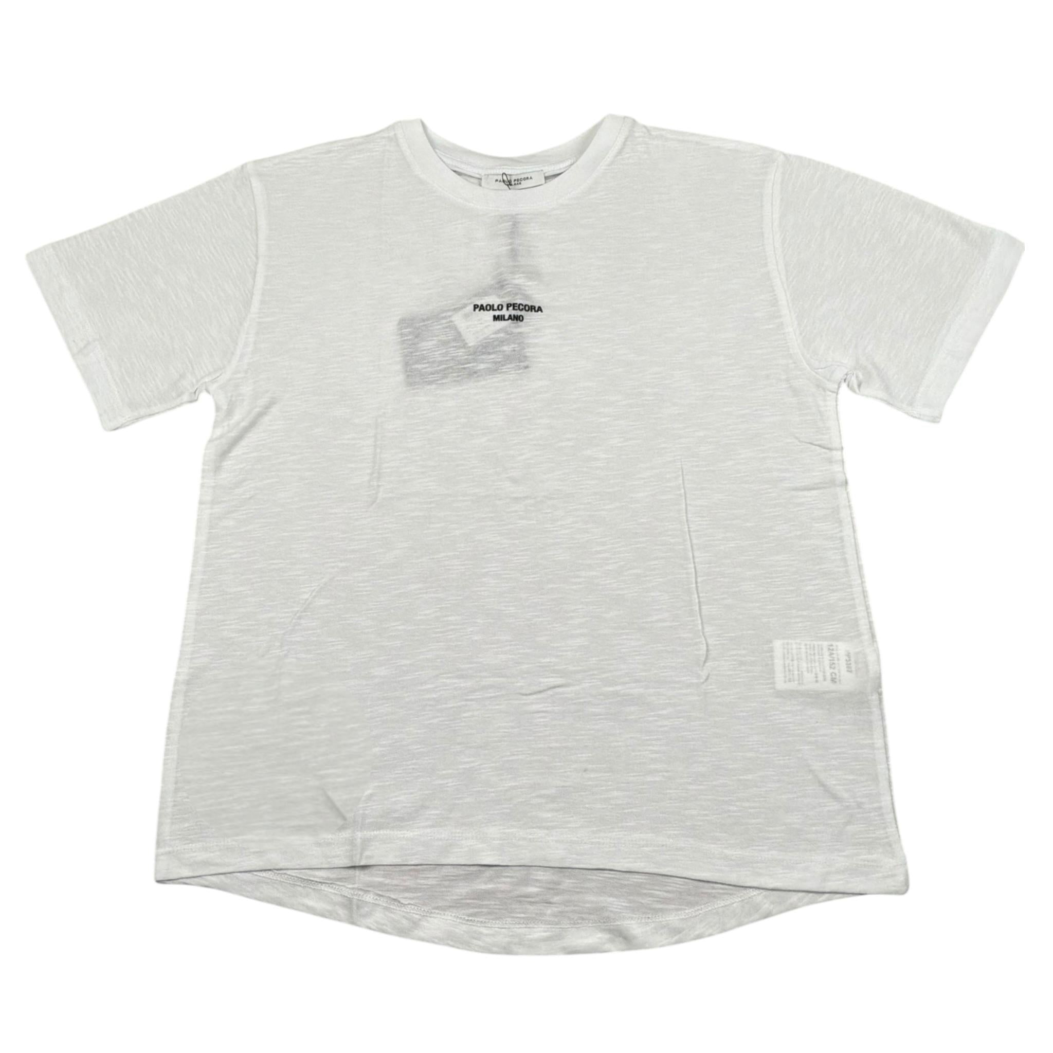 Paolo Pecora T-Shirt Girocollo Tinta Unita per Bambino PP3367 BIANCO PAOLO PECORA 