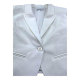 Patrizia Pepe Giacca Tinta Unita Modello Crop per Bambina 7S0277 BIANCO PATRIZIA PEPE 