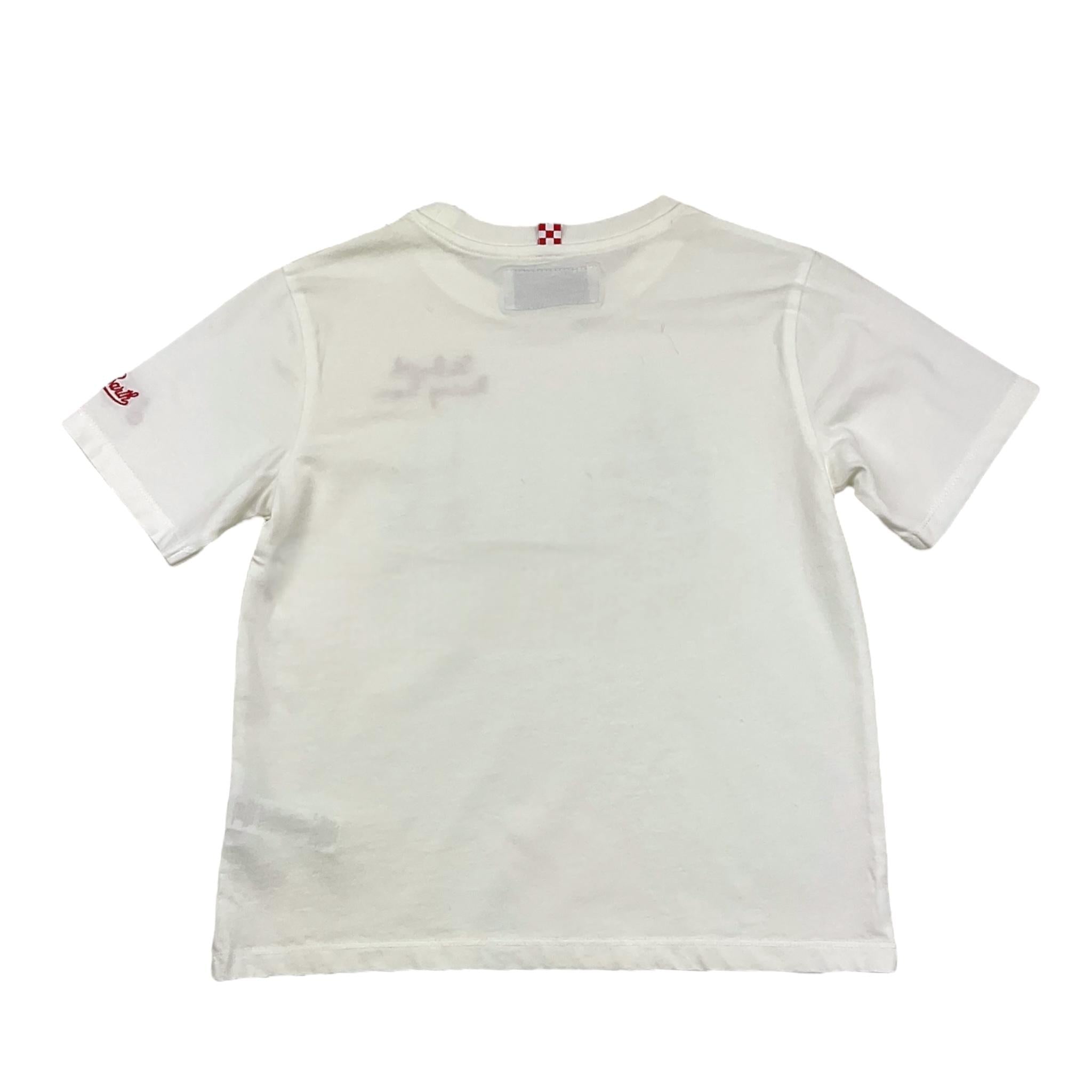 SAINT BARTH t-shirt girocollo tinta unita con stampa Bianco per Bambino CAM000111 BIANCO SAINT BARTH 
