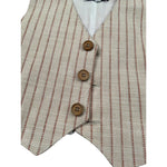 Aletta Gilet tinta unita con Bottoni Beige per Neonato M2204111 BEIGE ALETTA 