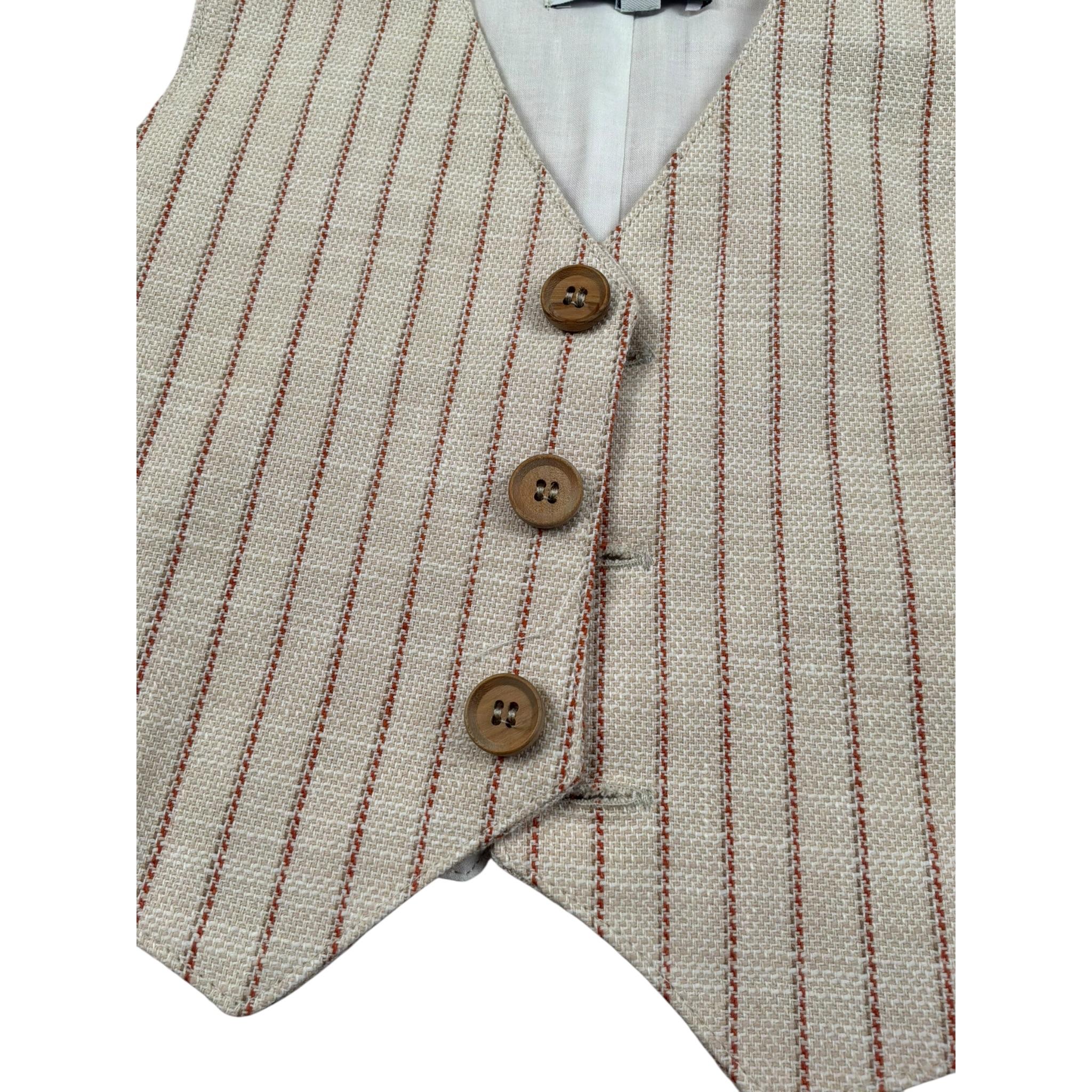 Aletta Gilet tinta unita con Bottoni Beige per Neonato M2204111 BEIGE ALETTA 