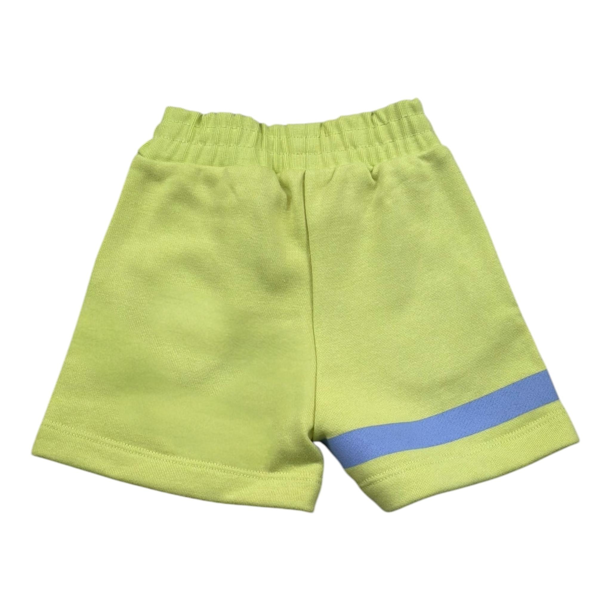 Iceberg Bermuda Felpa Tinta Unita con Stampa per Neonato BFICE5102BNX VERDE ICEBERG 