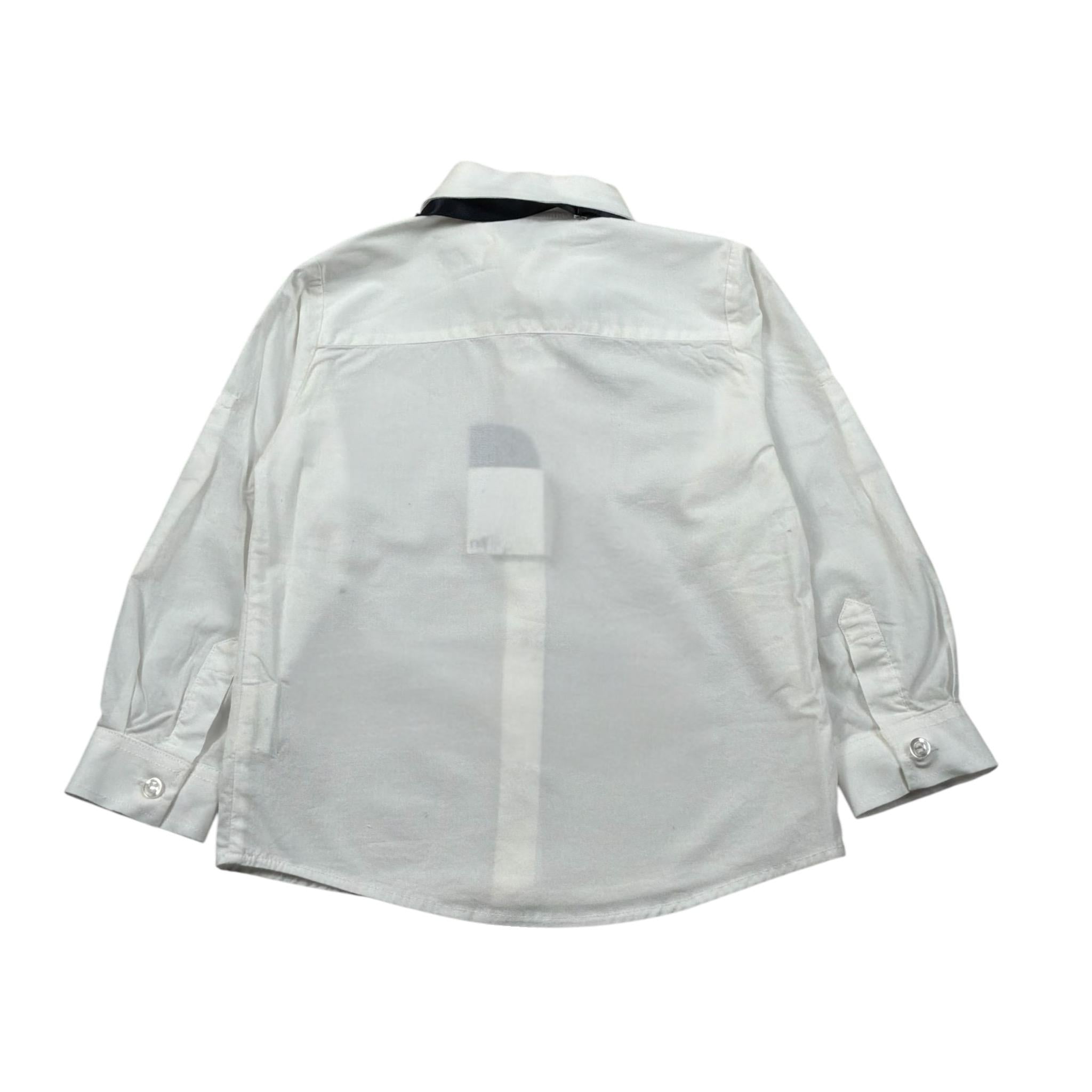 New Gereration Camicia Manica Lunga tinta unita con Papillon Bianco per Neonato 41151 BIANCO NEW GERERATION 