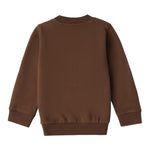 I DO felpa chiusa girocollo tint unita con stampa Marrone per Neonato 4A473 MARRONE I DO 